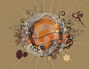 Floral shield background