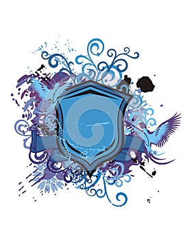 Floral shield background