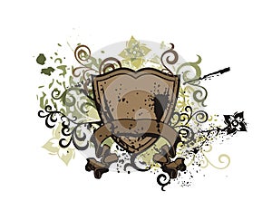 Floral shield background