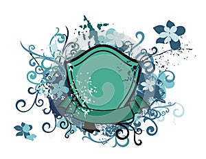 Floral shield background