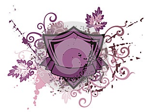 Floral shield background