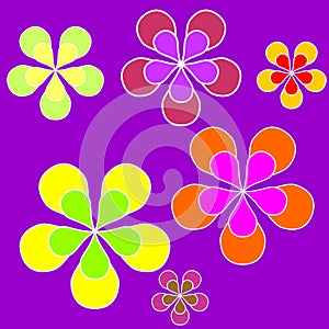 Floral sixties background