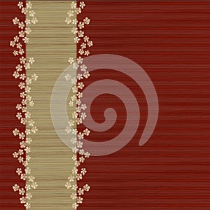 Floral slatted red background and menu bar