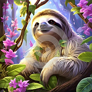 Floral Sloth