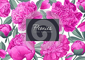 Floral spring background with minimalist die, place for text.