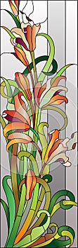 Floral stained-glass pattern