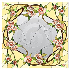 Floral stained glass pattern