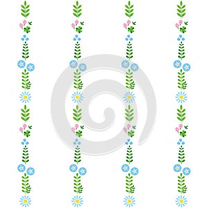 Floral striped pattern