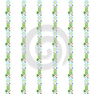 Floral striped pattern