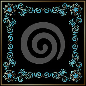 Floral style framed background