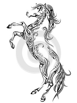 Floral style horse design