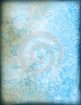 Floral style old paper textures background