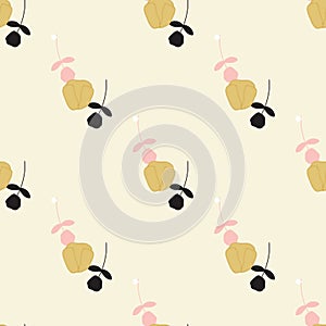 Floral Surface seamless pattern in bright color elegant, and feminime photo