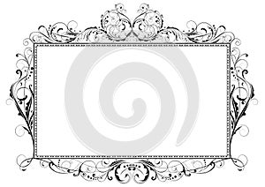 Floral swirl frame