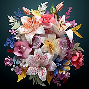Floral Symphony in Paper photo