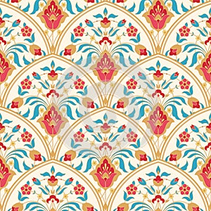 Floral tile pattern photo