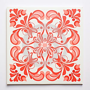 Floral Tile Design Inspired By Harriet Lee-merrion - Risograph Art