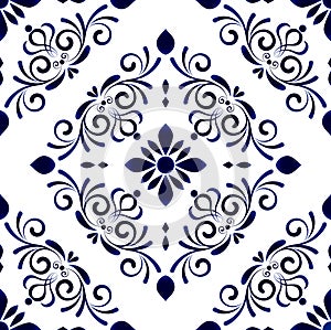 Floral tile pattern