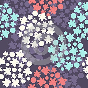 Floral vector illustration. abstract hydrangea flowers seamless pattern