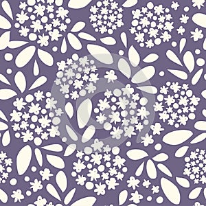 Floral vector illustration. abstract hydrangea flowers seamless pattern