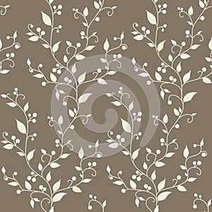 Floral vector vintage seamless pattern