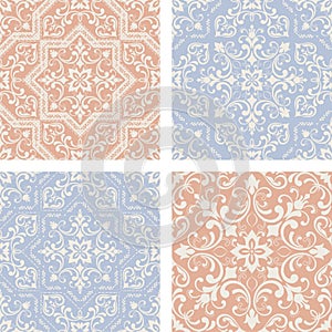 Floral Victorian Seamless Background.