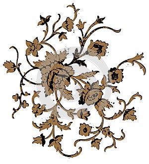 Floral Vintage Flower Vine Art