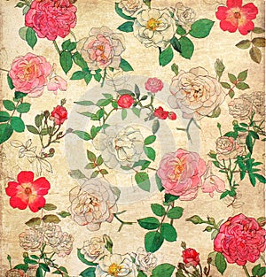 Floral vintage wallpaper