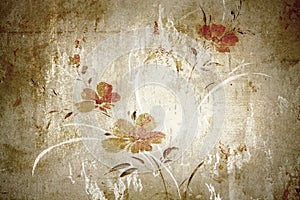 Floral vintage wallpaper