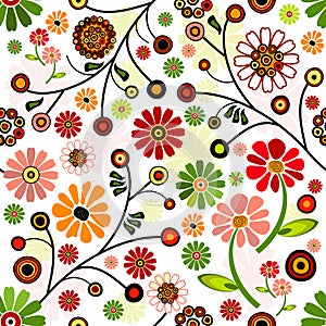 Floral vivid seamless pattern photo