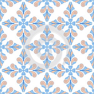 Floral wallpaper. Classic Baroque floral ornament. Seamless vintage pattern