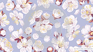 Floral wallpaper for screen desktop on computers, laptops and tablets.