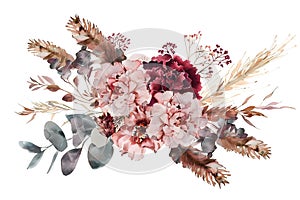 Floral Watercolor Bouquet in Fauvist Style Generative AI photo