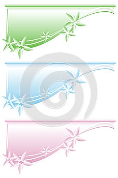 Floral web banners