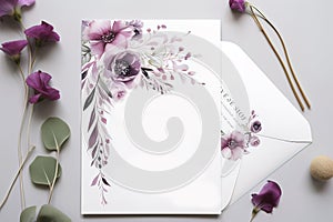 Floral Wedding Invitation elegant invite, thank you, rsvp card