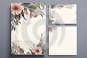 Floral Wedding Invitation elegant invite, thank you, rsvp card