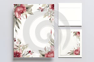 Floral Wedding Invitation elegant invite, thank you, rsvp card