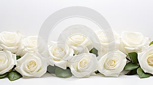 floral white roses background