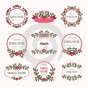 Floral Wreath of Lovely Flowers Design
