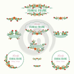 Floral Wreath of Lovely Flowers Design