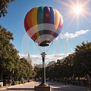 Floralis Generica, sculpture made of steel and aluminum in Recoleta, Buenos Aires, Argentina made with photo