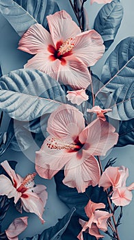 Florals and botanicals, leaves, nature soft colors freshness pastel tones elements plants, elegant beautiful cute