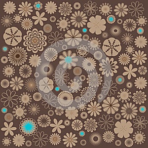 floreal brown background