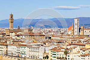 Florence aerial view, tuscany, Italy