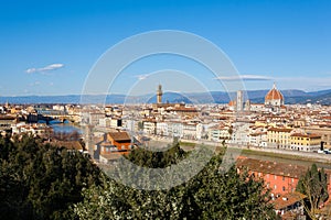 Florence aerial view, tuscany, Italy