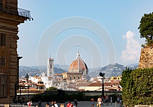 Florence cathedral from Boboli gardens