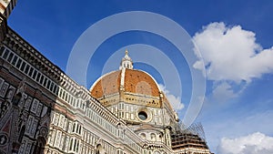 The Florence Cathedral and the Brunelleschi`s dome, Tuscany, Italy