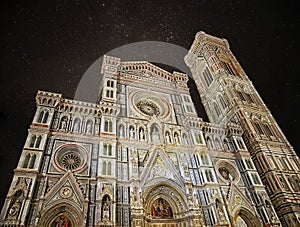 Florence Cathedral Duomo - Basilica di Santa Maria del Fiore at night