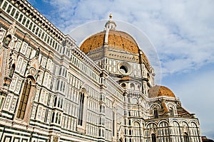 Florence cathedral, Florence with the Brunelleschi dome, taly. view of the cathedral in florence