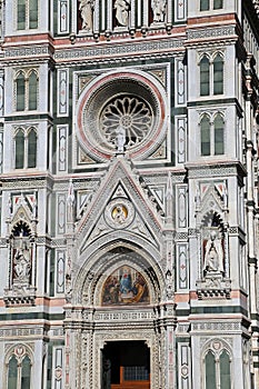 Florence Cathedral Il Duomo di Firenze on august 27, 2018 in Florence, Italy. Florence is the